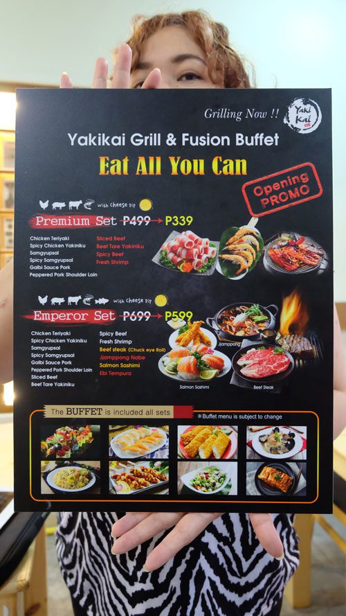 Yakikai menu