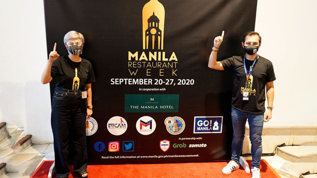 Manila Vice Mayor Isko Moreno and Vice Mayor Honey Lacuna at the launch of Manila Restaurant Week at the Manila Hotel