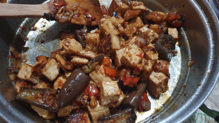 spicy eggplant and tofu