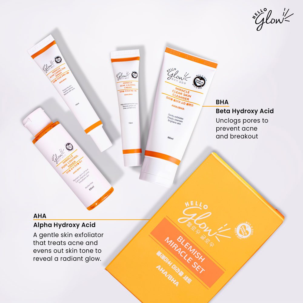 Glow up this 2022 with Hello Glow Blemish Miracle Set