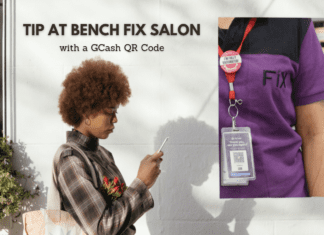 Scan to tip: GCash QR for tipping at Bench Fix Salon