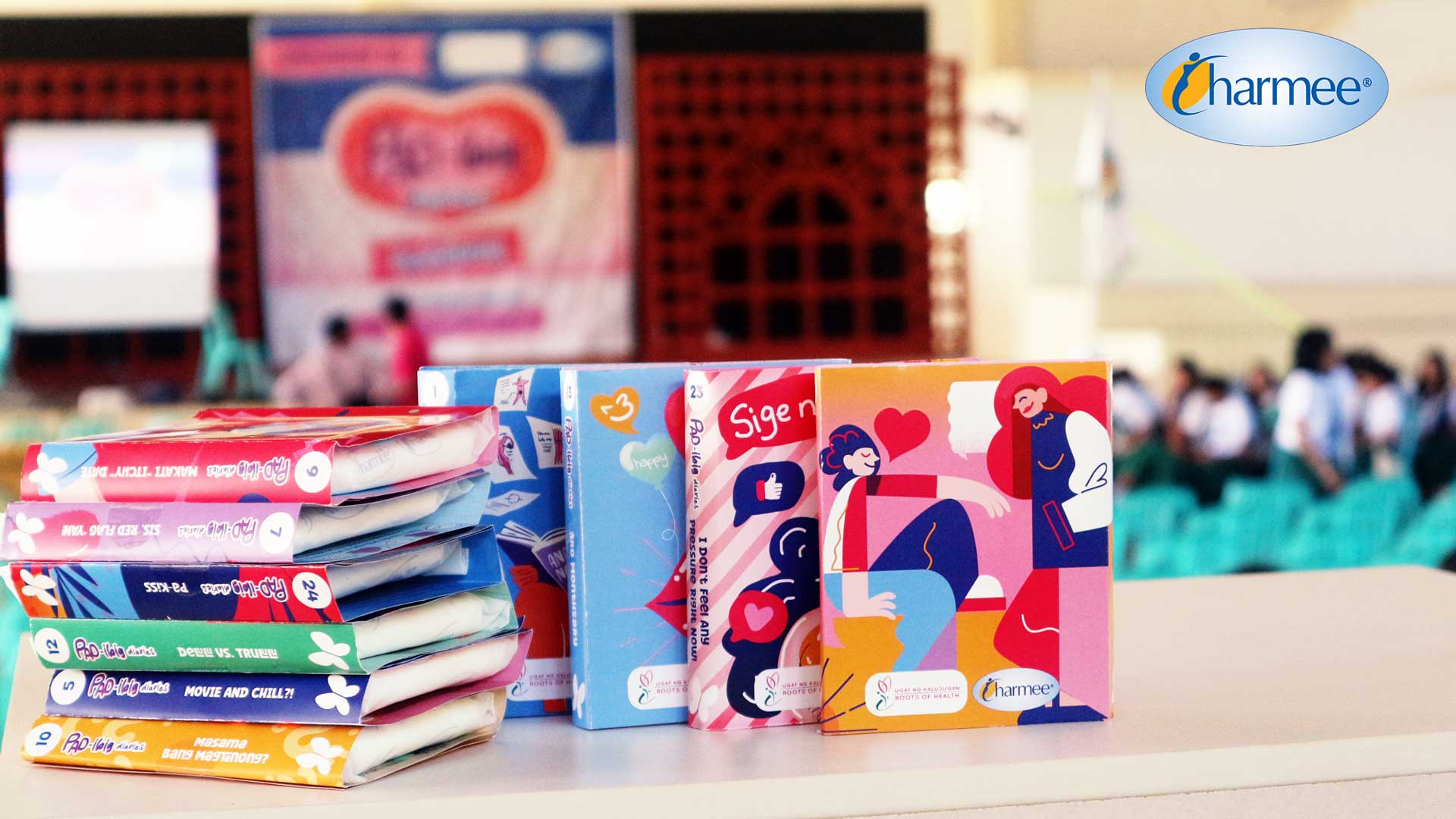 The PAD-ibig Diary has a total of 24 different diary designs and stories, all wrapped around CHARMEE feminine pads